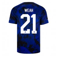 Camiseta Estados Unidos Timothy Weah #21 Segunda Equipación Replica Mundial 2022 mangas cortas